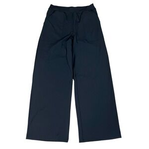 Yoga Democracy Ultimate Trouser Womens L Charcoal Grey Wide Leg High Rise Pants